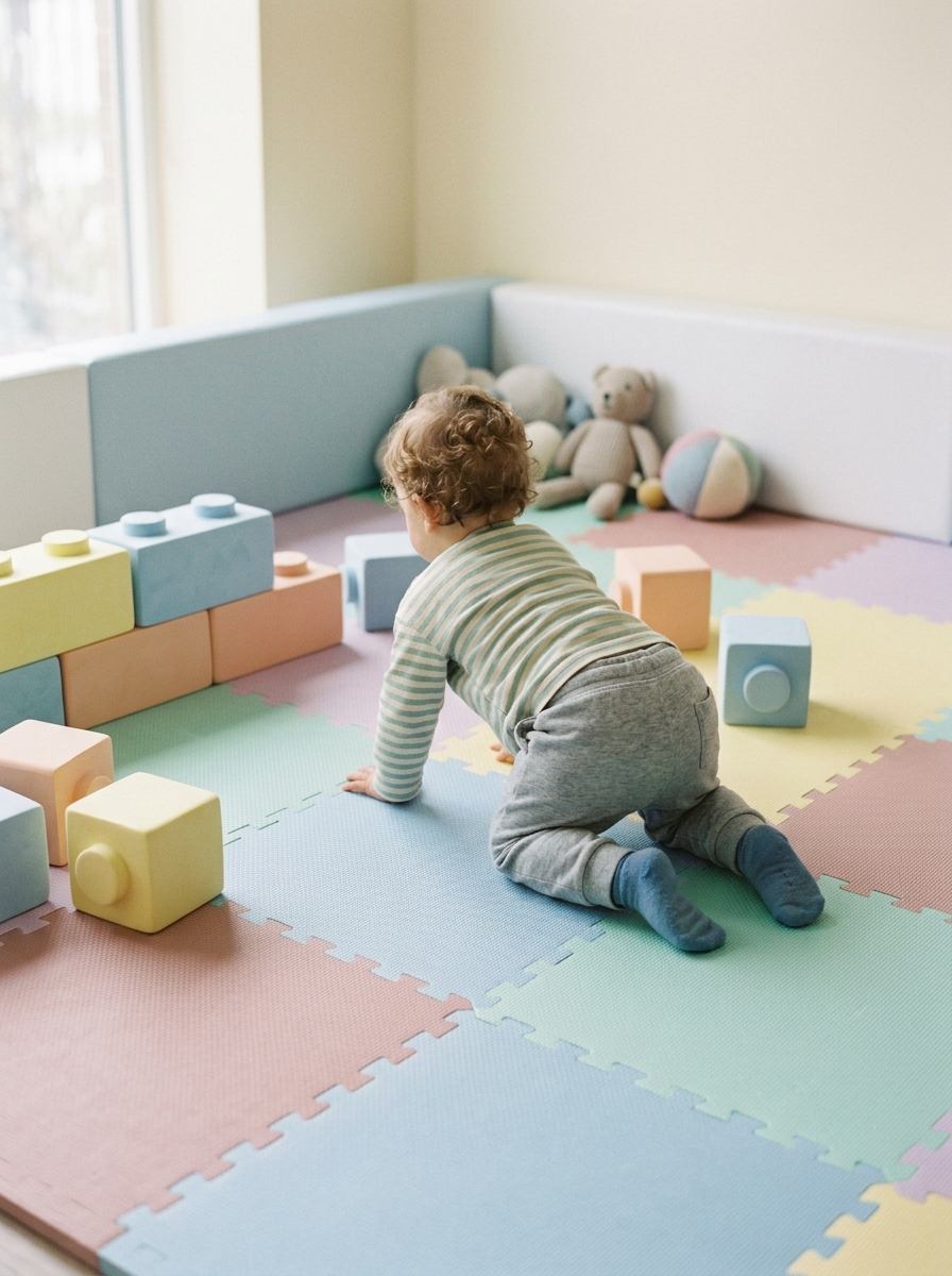 Zona de juego blanda para bebés